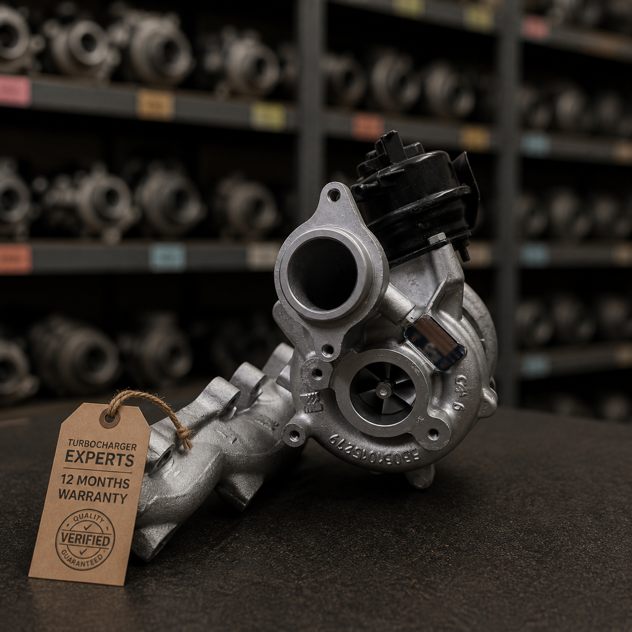 Reconditioned turbocharger unit with 12-month warranty