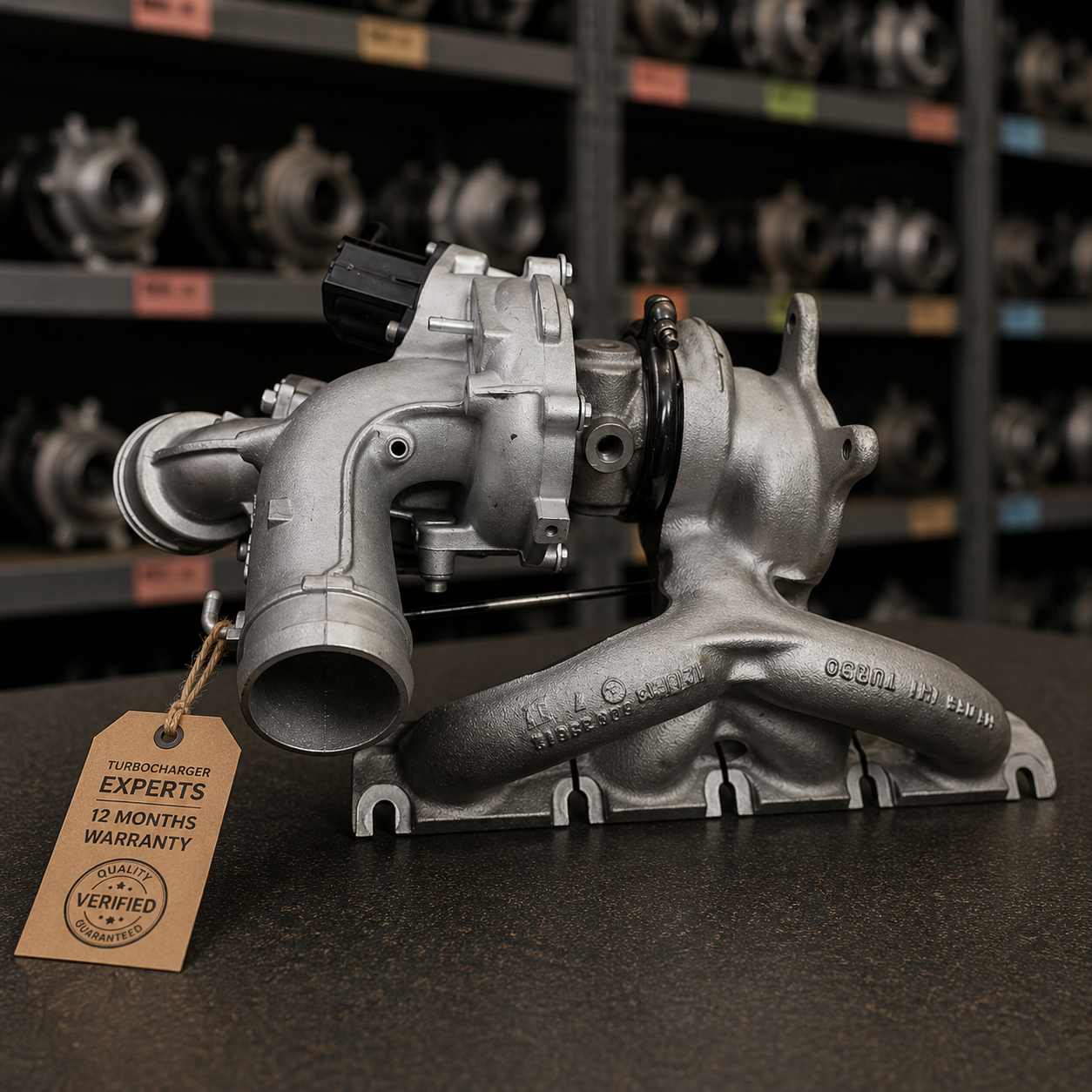Reconditioned turbocharger with warranty tag
