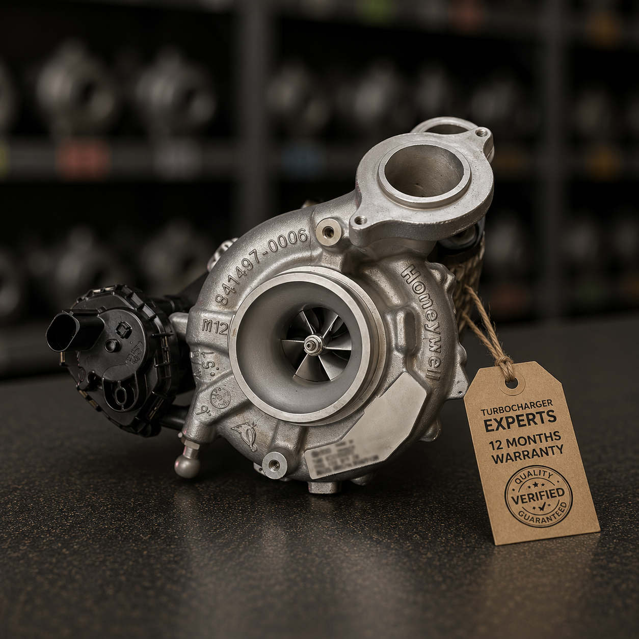 Reconditioned Honeywell turbocharger with 12-month warranty
